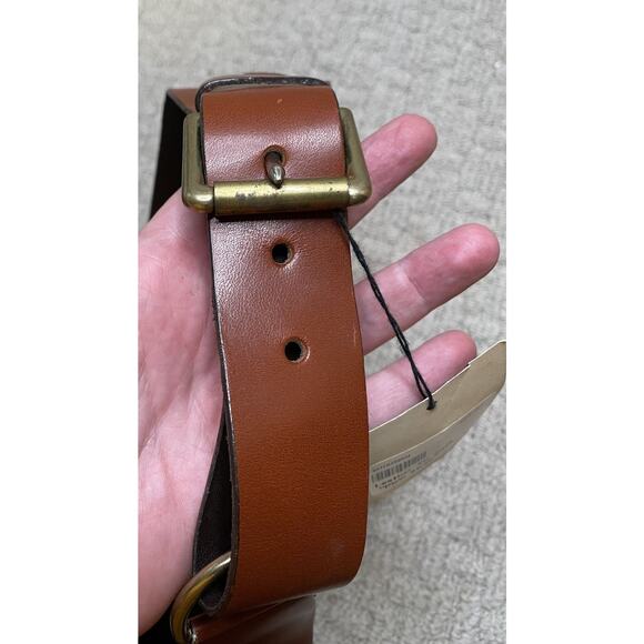 Vintage Mulberry Brown Wide Leather Belt NWT 30 - 32\